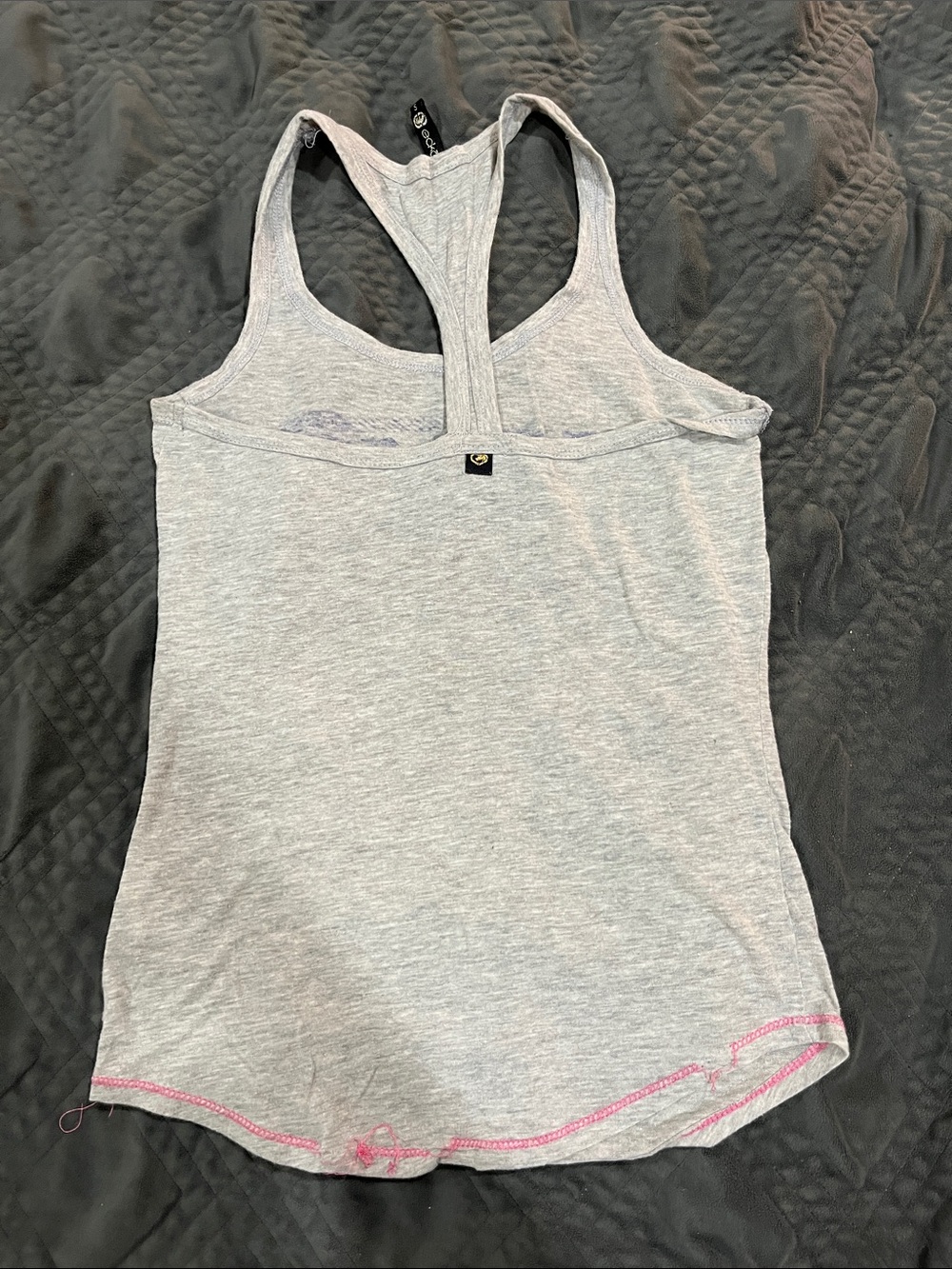 Ecko Unlimited Y2k Gray Racerback Tank with Gold Logo - Picture 4 of 6